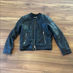H&M Kids Moto Black Leather Jacket